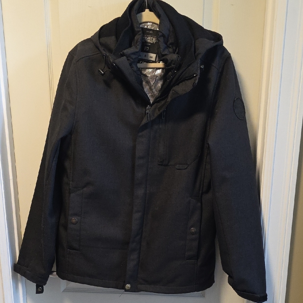 Men's Black Hooded Jacket